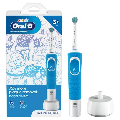 Oral-B Kids Electric Toothbrush with Sensitive Brush Head and Timer Blue - Imperfect Box