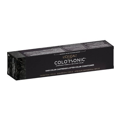L'Oreal Paris Colorsonic Permanent Hair Color Cartridge Soft Black Natural 2 - Missing Box