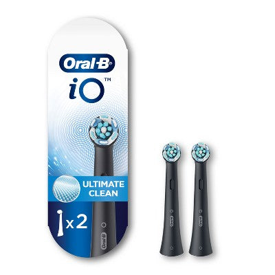 Oral-B iO Ultimate Clean Replacement Brush Heads Black 2ct - Imperfect Box