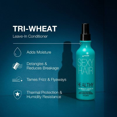 Sexy Hair Healthy Sexy Soy Tri-Wheat Leave-In Condtioner 8.5 fl oz - Imperfect Container