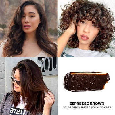 Overtone Espresso Brown Daily Conditioner Semi-Permanent Hair Color for All Hair Types 4.5oz Color-Depositing - New