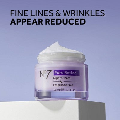 No7 Pure Retinol Night Repair Cream 1.69 fl oz - Imperfect Box