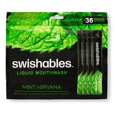 Swishables Liquid Mouthwash Sticks Mint 0.34 fl oz/36ct - Imperfect Box