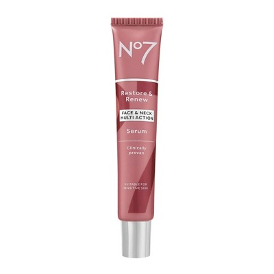 No7 Restore & Renew Multi Action Face & Neck Serum 1.69 fl oz - Imperfect Box