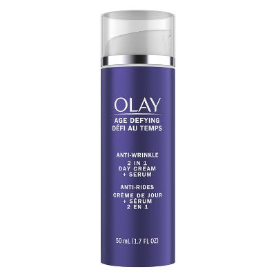 Olay Age Defying 2-in-1 Anti-Wrinkle Day Cream + Serum 1.7oz - Imperfect Box