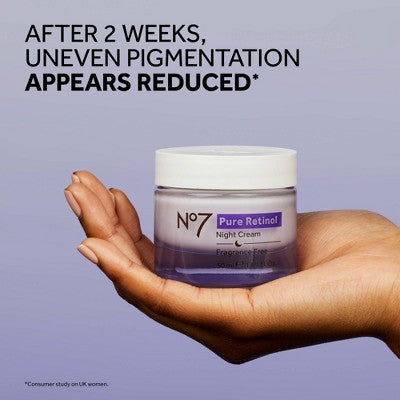 No7 Pure Retinol Night Repair Cream 1.69 fl oz - Imperfect Box