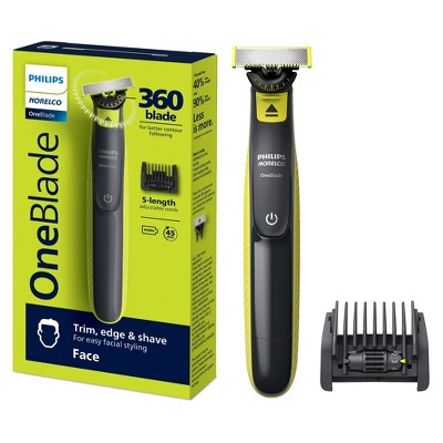 Philips Norelco OneBlade 360 Face Rechargeable Men's Electric Shaver and Trimmer QP2724/70 - Imperfect Box