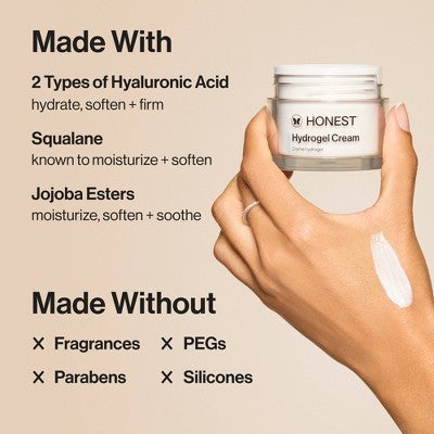Honest Beauty Hydrogel Cream Refill with Hyaluronic Acid 1.7 fl oz - Missing Box