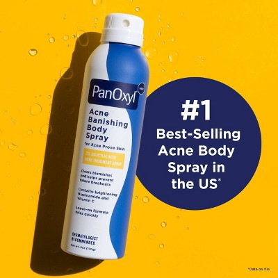 PanOxyl Acne Banishing Body Spray 2% Salicylic Acid 6oz - New