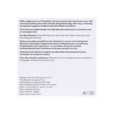 No7 Radiance+ Vitamin C Daily Brightening Moisturizer 1.69 fl oz - Imperfect Box