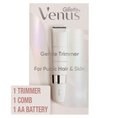 Venus for Pubic Hair & Skin Gentle Trimmer + 1 Attachment Comb 2pk - Imperfect Box