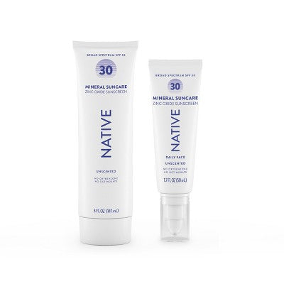 Native Mineral Sunscreen Unscented SPF 30 5 fl oz - New