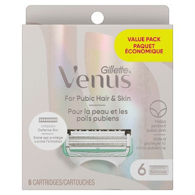 Venus for Pubic Hair & Skin Women's Razor Blade Refills 6ct - Missing Box