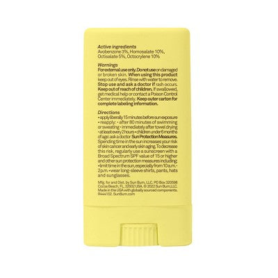 Sun Bum Kids Clear Sunscreen Face Stick SPF 50 0.53oz - Imperfect Box