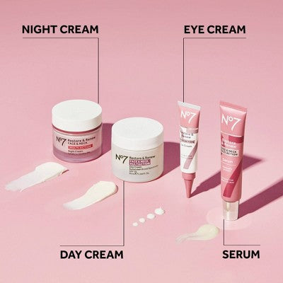 No7 Restore & Renew Multi Action Face & Neck Night Cream 1.69 fl oz - Imperfect Box