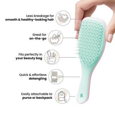 Tangle Teezer Mini Ultimate Detangler Hair Brush Marshmallow Duo - Imperfect Box