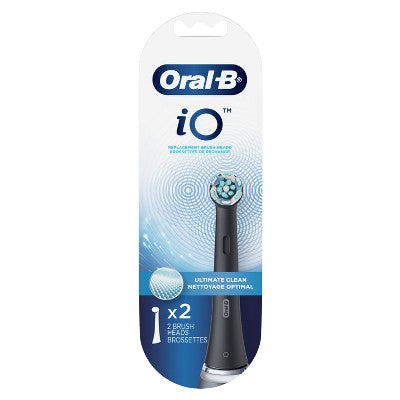 Oral-B iO Ultimate Clean Replacement Brush Heads Black 2ct - Imperfect Box