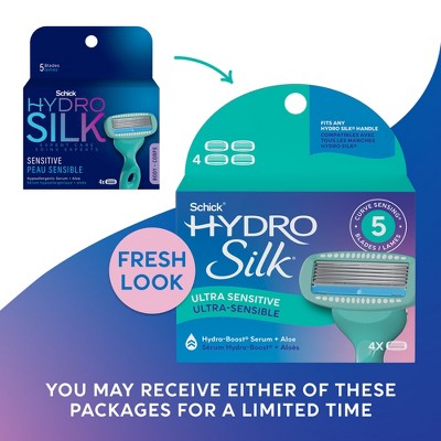 Schick Hydro Silk Sensitive Women's Razor Blade Refills 4 ct - Imperfect Box