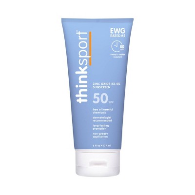thinksport Mineral Sunscreen Water Resistant Lotion SPF 50 6 fl oz - Imperfect Container