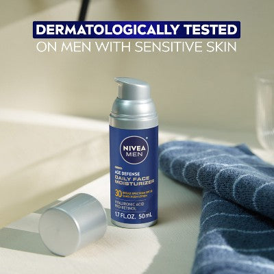 NIVEA Men Age Defense Daily Face Moisturizer with SPF 30 1.7 fl oz - Imperfect Box