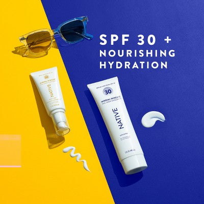 Native Mineral Sunscreen Unscented SPF 30 5 fl oz - New