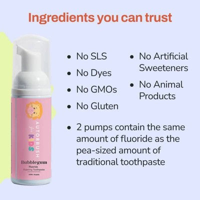 Autobrush Mint Fluoride Foaming Toothpaste 3.4oz - Imperfect Box