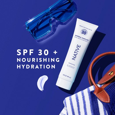 Native Mineral Sunscreen Unscented SPF 30 5 fl oz - New