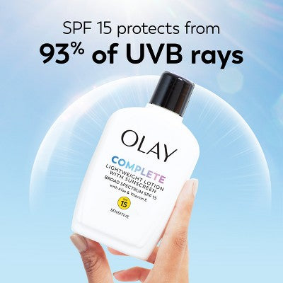 Olay Complete Face Lotion Moisturizer with Sunscreen Sensitive Skin SPF 15 6 fl oz - Imperfect Box