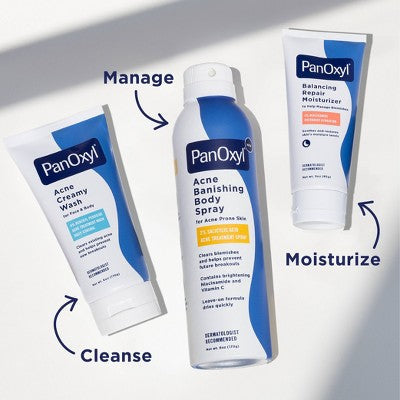 PanOxyl Acne Banishing Body Spray 2% Salicylic Acid 6oz - New
