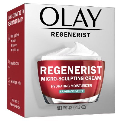 Olay Regenerist Face Moisturizer Micro-Sculpting Cream Fragrance Free 1.7oz - Imperfect Box