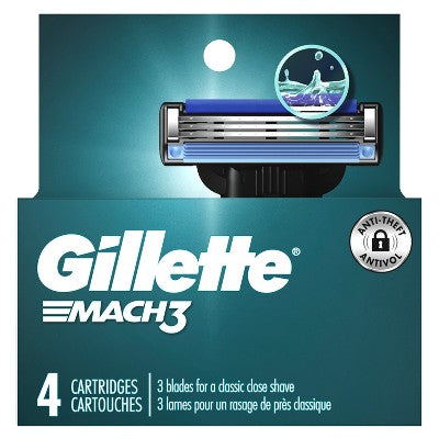 Gillette Mach3 Men's Razor Blade Refills 4ct  - Imperfect Box