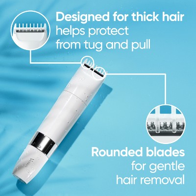 Venus for Pubic Hair & Skin Gentle Trimmer + 1 Attachment Comb 2pk - Imperfect Box