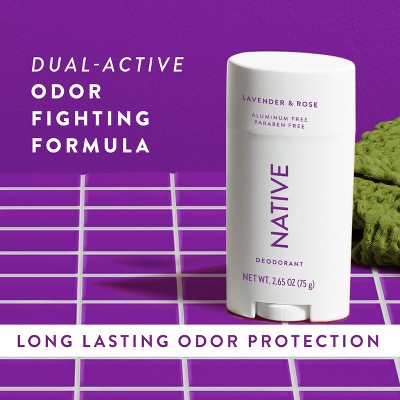 Native Solid Deodorant Lavender & Rose 2.65oz - New