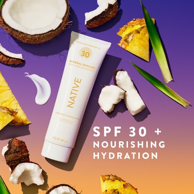 Native Mineral Sunscreen Coconut & Pineapple SPF 30 5 fl oz - Imperfect Container