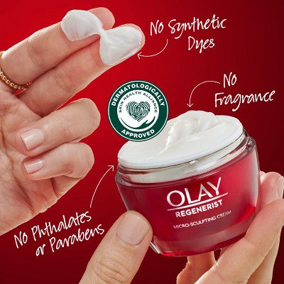 Olay Regenerist Face Moisturizer Micro-Sculpting Cream Fragrance Free 1.7oz - Imperfect Box