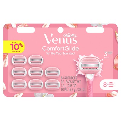 Venus Comfort Glide White Tea Women Razor Blade Refills  8ct - Missing Box