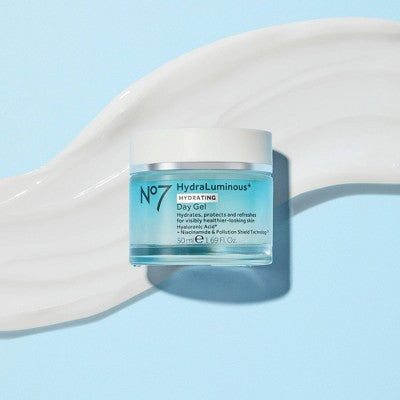 No7 HydraLuminous+ 2% Hyaluronic Acid Day Gel 1.69 fl oz - Imperfect Box