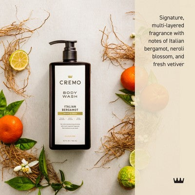Cremo Italian Bergamot Body Wash 32 fl oz - Imperfect Container
