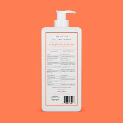 Native Moisturizing Shea Butter 24hr Hydration Body Wash Peach & Orange Blossom 18 fl oz - Imperfect Container
