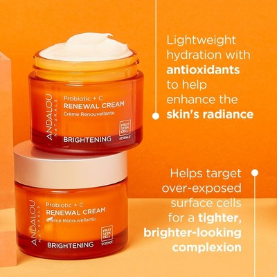 Andalou Naturals Brightening Probiotic + Vitamin C Renewal Cream 1.7oz - Imperfect Box