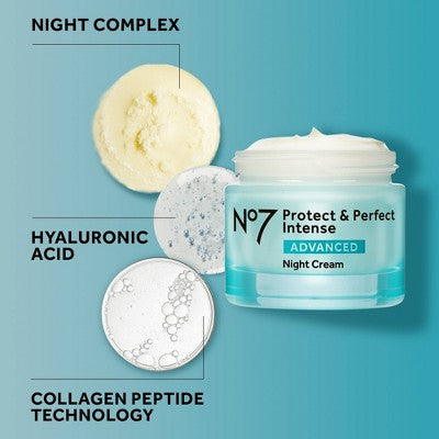 No7 Protect & Perfect Intense Advanced Moisturizing Night Cream 1.69 fl oz - Imperfect Box