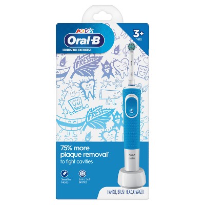 Oral-B Kids Electric Toothbrush with Sensitive Brush Head and Timer Blue - Imperfect Box