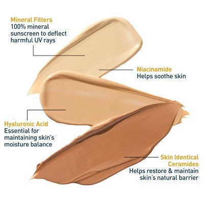 CeraVe Hydrating Mineral Tinted Face Sunscreen Lotion SPF 30 Light 1.7 fl oz - Imperfect Box